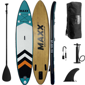 Maxxoutdoor SUP Board Ladago Blue & Wood Edition - 320cm