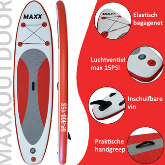 Maxxoutdoor SUP Board Garda Red Edition - 300cm