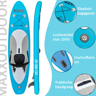 Maxxoutdoor SUP Board Aral Kajak Blue Edition - 300cm
