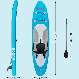 Maxxoutdoor SUP Board Aral Kajak Blue Edition - 300cm