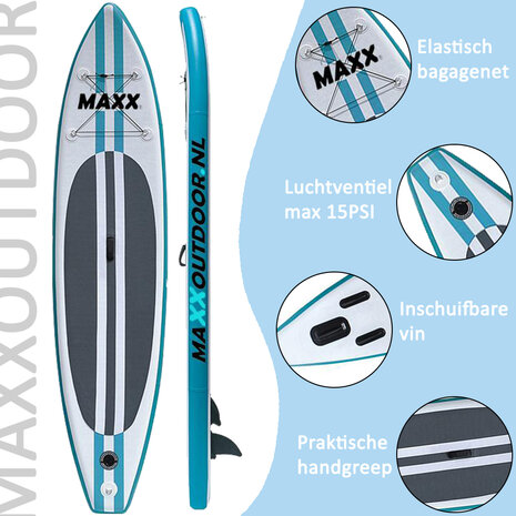 SUP Board Maxxoutdoor Viper - Kajak Edition - Opblaasbaar - 300 x 78 x 15 cm