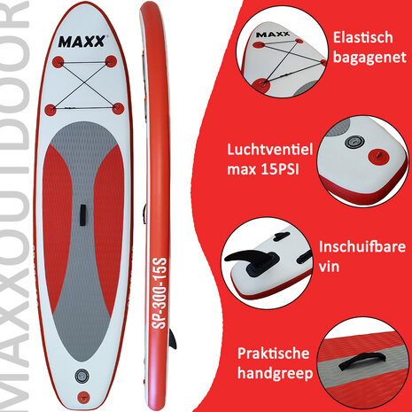 Maxxoutdoor SUP Board Garda Red Edition - 300cm
