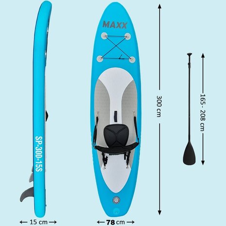 Maxxoutdoor Supboard Aral Kajak Blue Edition - 300cm