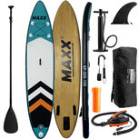 Maxxoutdoor SUP Board Ladoga Blue & Wood Edition - Complete Set - Inclusief Elektrische Pomp - 320cm Maxxoutdoor SUP Board Ladoga Blue & Wood Edition - Complete Set - Inclusief Elektrische Pomp - 320cm